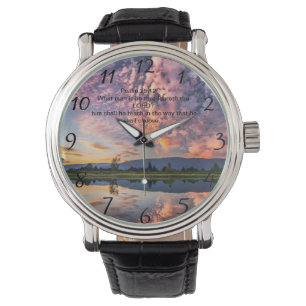 Christian Faith cross with Psalm 25:12  Watch