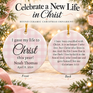 Christian Faith Declaration Keepsake Ceramic Tree Decoration