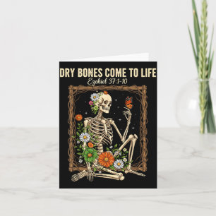 Christian Faith Dry Bones Come To Life Skeleton Fl Card