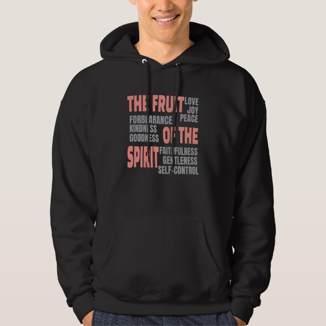 Christian Faith Fruit Of The Spirit Bible Scriptur Hoodie (Front)