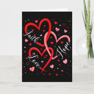 Christian Faith Hope Love Hearts Religious Valenti Card