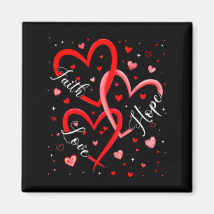Christian Faith Hope Love Hearts Religious Valenti Magnet