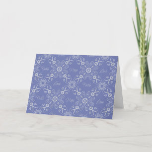 Christian Faith Hope Love Lilac Elegant Pattern Note Card