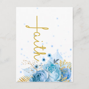 Christian Faith in Cross Postcard