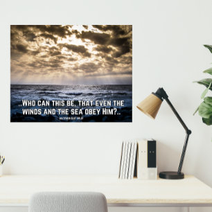 Christian Faith, Inspirational, He Calms The Storm Photo Print