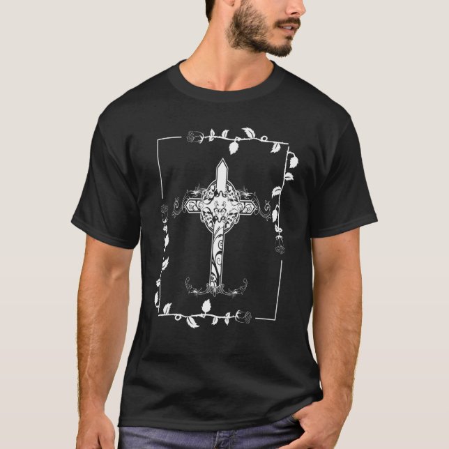 Christian Faith Jesus Catholic Religion Thorns and T-Shirt (Front)