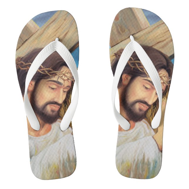 Christian Faith Jesus Christ Jandals (Footbed)