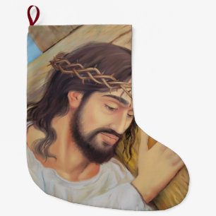 Christian Faith Jesus Christ Large Christmas Stocking
