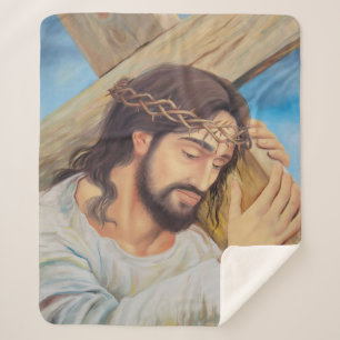 Christian Faith Jesus Christ Sherpa Blanket