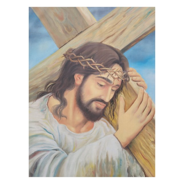 Christian Faith Jesus Christ Tablecloth (Front)