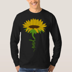 Christian Faith Jesus Flower Yellow Sunflower Evan T-Shirt