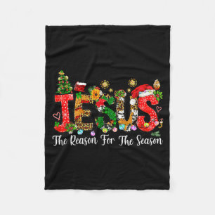 Christian Faith Jesus Is The Reason For The Season Fleece Blanket