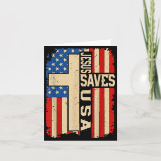 Christian Faith Jesus Save Usa Patriotic American  Card