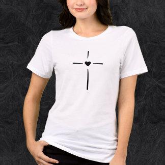 Christian Faith love heart girls T-Shirt Tri-Blend Shirt