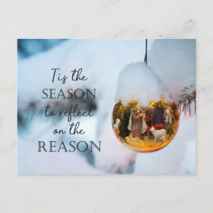 Christian Faith Nativity Reason for Season Photo Holiday Postcard