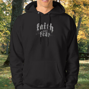 Christian Faith Over Fear Destressed Hoodie