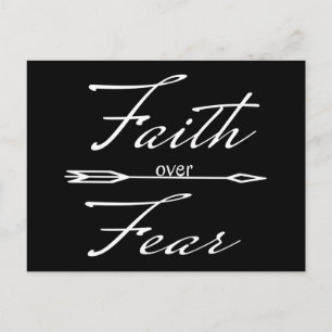 Christian Faith over Fear Postcard
