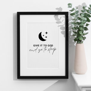 Christian Faith Quote Give It To God Bible Verse Poster