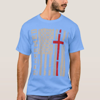 Christian Faith Redeemed Mens Cross God On Back ee T-Shirt