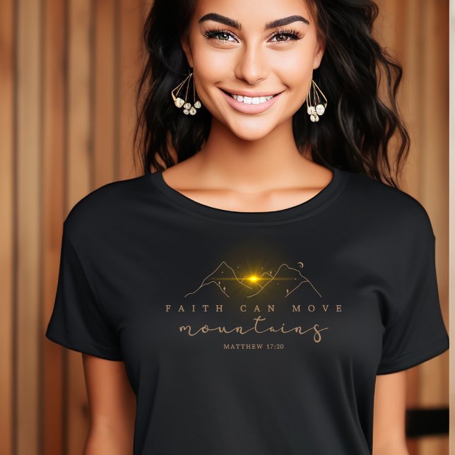 Christian Faith Sunrise Behind Mountains T-Shirt (Creator Uploaded)