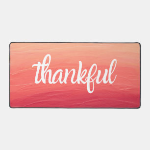 Christian Faith Thankful Fall Colours Pattern Desk Mat