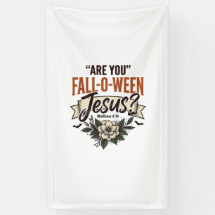 Christian Fall-O-Ween Jesus Vintage Engraving Shir Banner