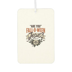 Christian Fall-O-Ween Jesus Vintage Engraving Shir Car Air Freshener