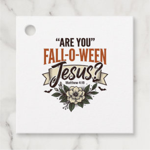 Christian Fall-O-Ween Jesus Vintage Engraving Shir Favour Tags