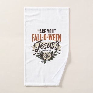 Christian Fall-O-Ween Jesus Vintage Engraving Shir Hand Towel