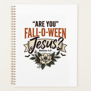 Christian Fall-O-Ween Jesus Vintage Engraving Shir Planner