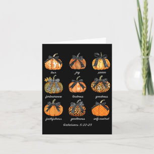 Christian Fall Thanksgiving Pumpkin Coquette Bible Card