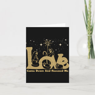 Christian Family Christmas Nativity Scene Gold T S Card