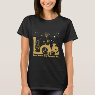 Christian Family Christmas Nativity Scene Gold T S T-Shirt