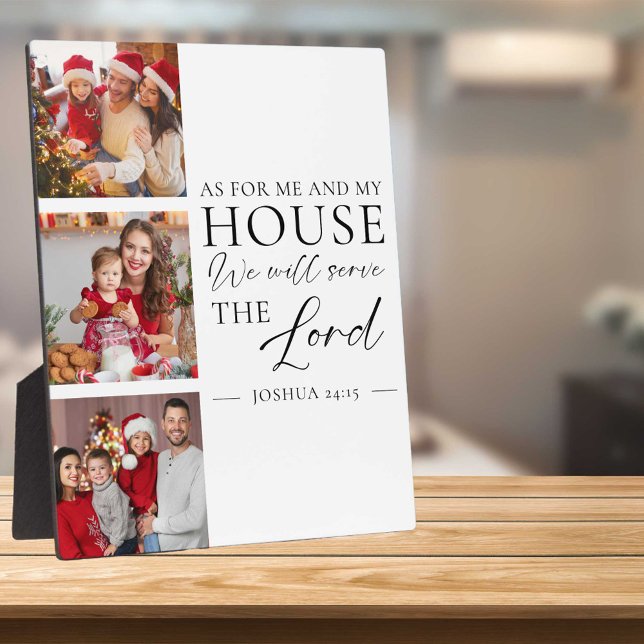 Christian Family Photo Joshua 24:15 Bible Verse Plaque (Creator Uploaded)