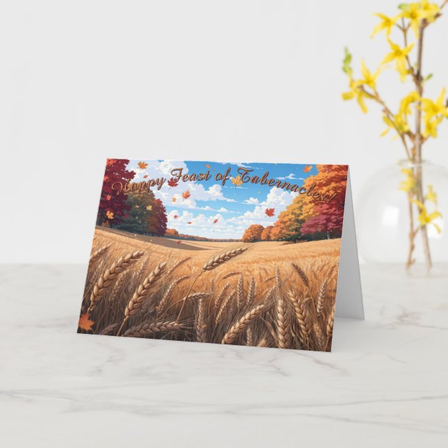 Christian Feast of Tabernacles Card (Yellow Flower)