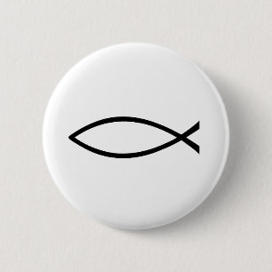 Christian Fish Button