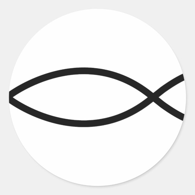 Christian Fish Classic Round Sticker (Front)