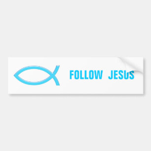 Christian Fish - Follow Jesus Bumper Sticker