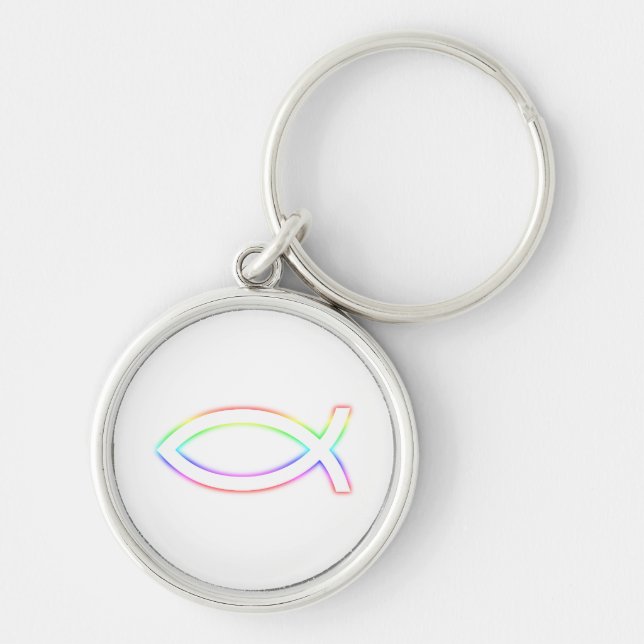 Christian Fish Glowing Symbol Key Ring (Front)