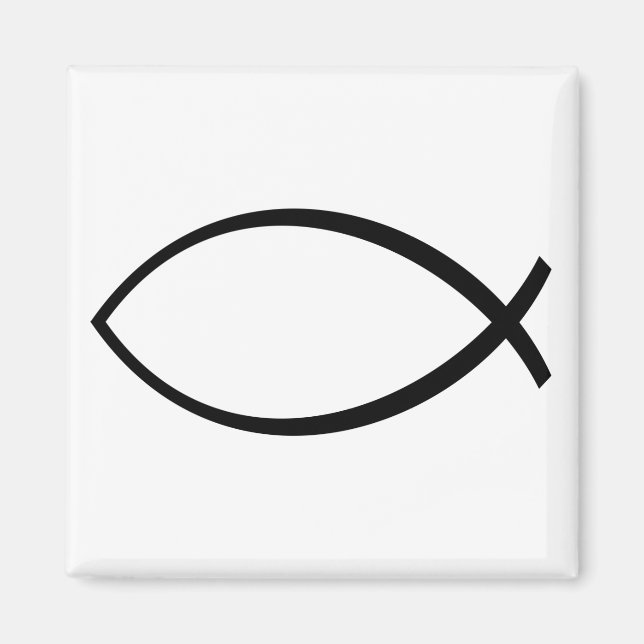 Christian Fish (Ichthys) Symbol Magnet (Front)