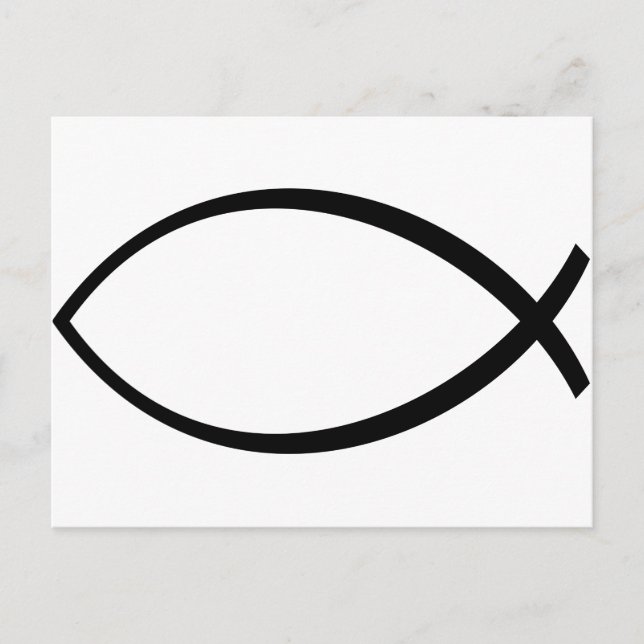 Christian Fish (Ichthys) Symbol Postcard (Front)