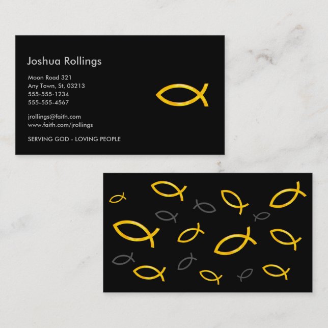 Christian Fish | Pastor Business Card (Front/Back)