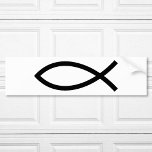 Christian Fish Symbol Ichthys Bumper Sticker<br><div class="desc">Change the background color if you want, and create your personalized Christian fish symbol bumper sticker. Click CUSTOMIZE FURTHER to change the background color. You can TRANSFER this DESIGN on other Zazzle products and adjust it to fit most of the Zazzle items. You can also click the CUSTOMIZE button to...</div>