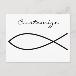 Christian Fish Symbol Ichthys Thunder_Cove Postcard