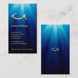 Christian Fish Symbol Inspirational Business Card