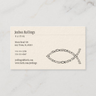 Christian Fish Symbol Inspirational Business Card