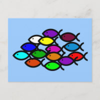 Christian Fish Symbols - Rainbow School -