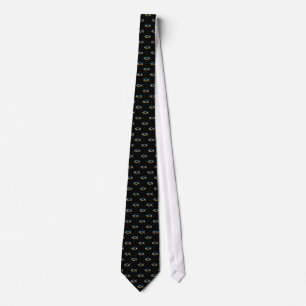 Christian Fish with Crucifix - Black Tie