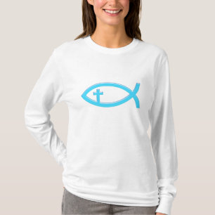Christian Fish with Crucifix T-Shirt