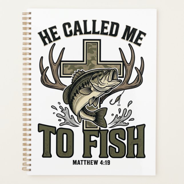 Christian Fishing Design He Called Me to Fish Planner (Front)